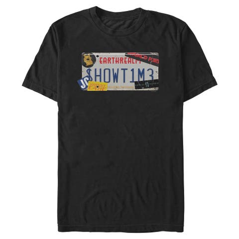 Men's Mortal Kombat II Johnny Cage Showtime License Plate  Graphic T-Shirt
