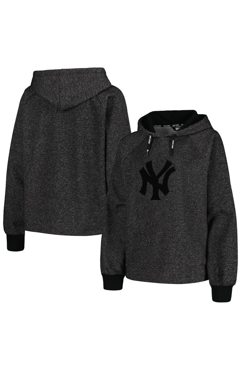 DKNY SPORT Women's DKNY Sport Black New York Yankees Debbie Dolman Raglan Pullover Hoodie, Main, color,