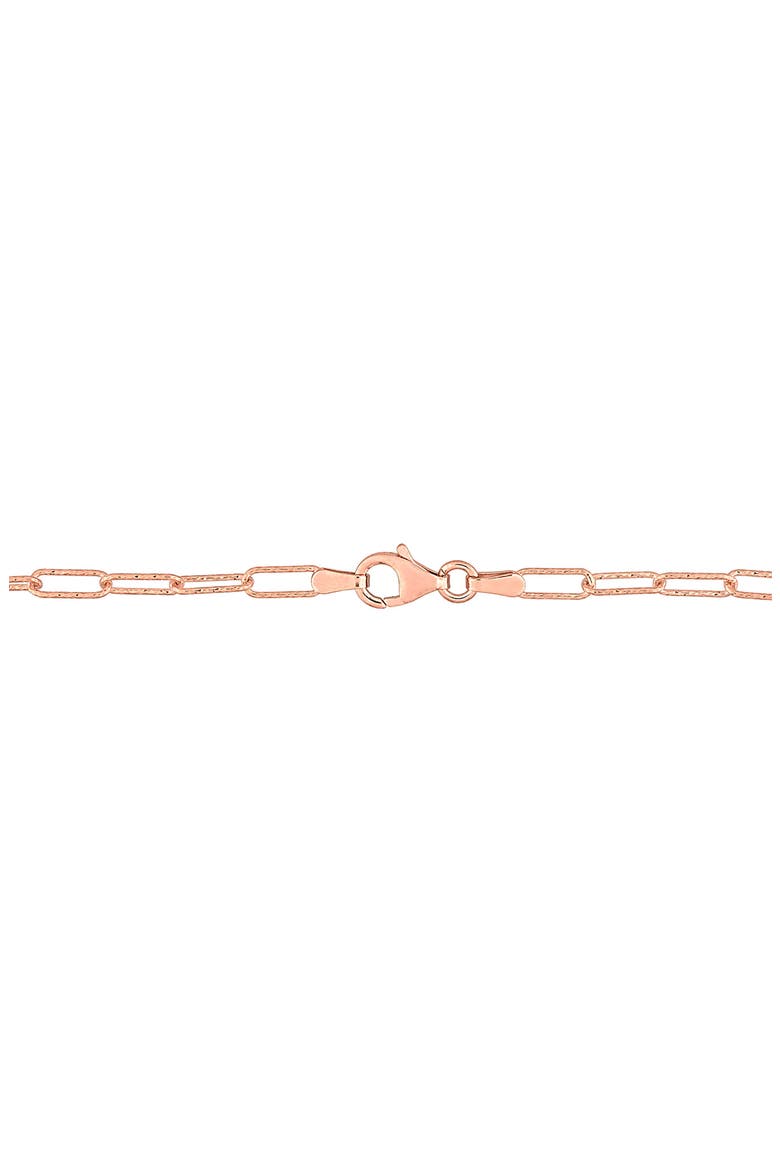 3mm Paperclip Textured Link Chain Necklace & Anklet Set, Alternate, color, ROSE
