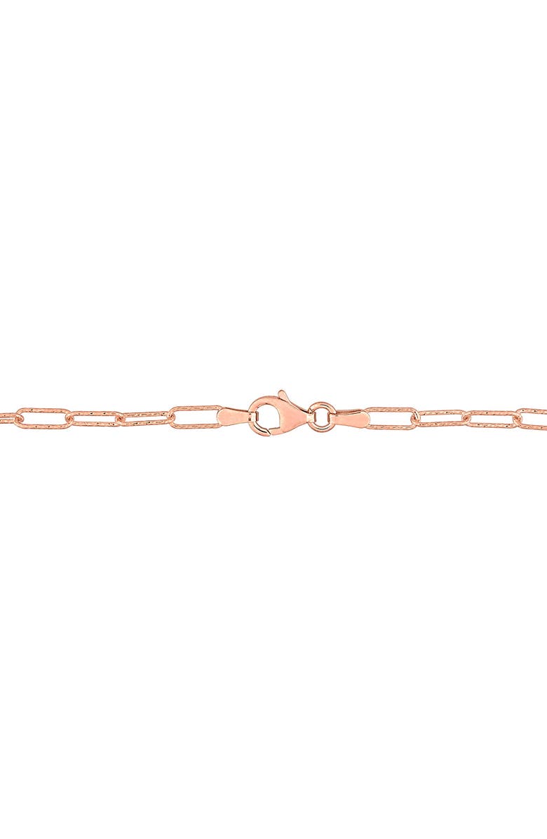 DELMAR 3mm Paperclip Textured Link Chain Necklace & Anklet Set, Alternate, color, 