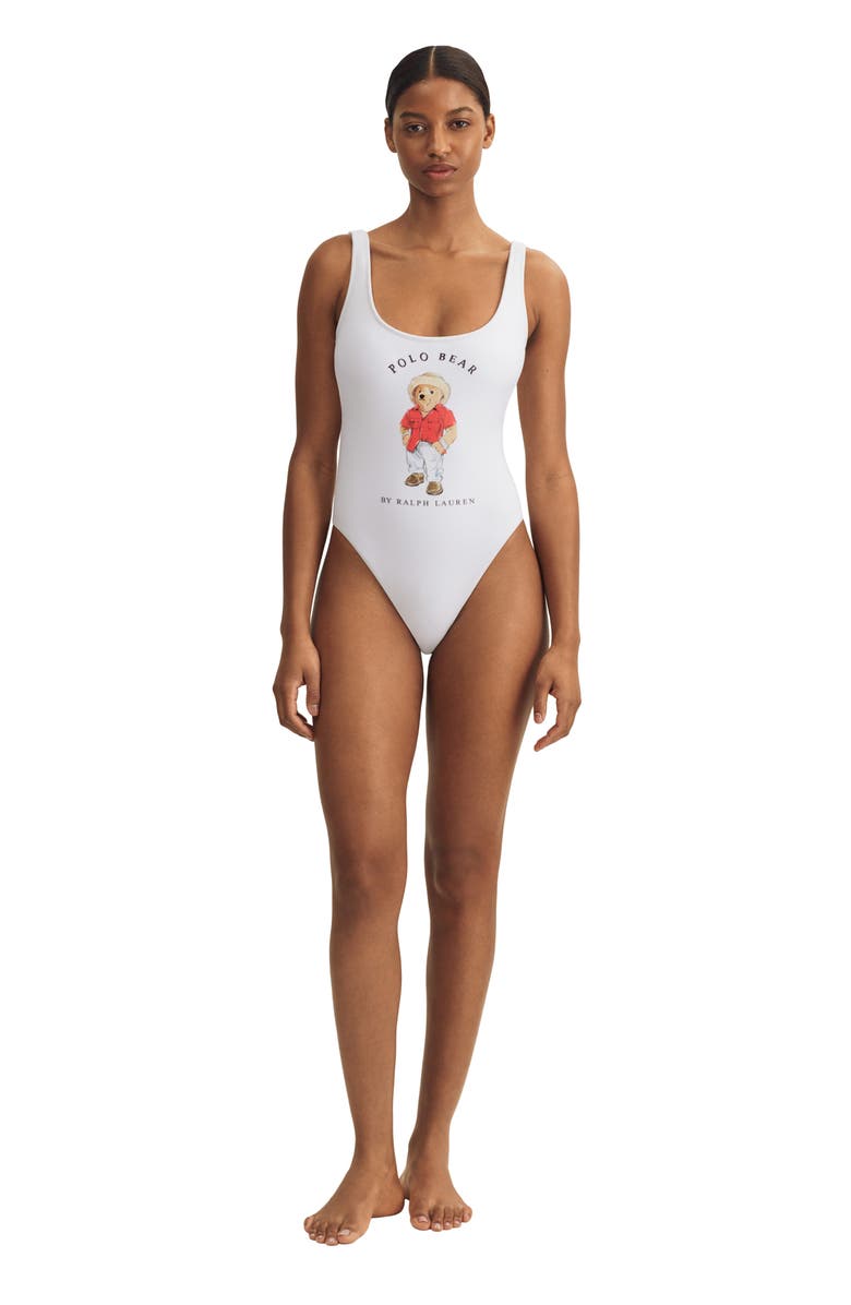 Polo Ralph Lauren Scoop Terry One-Piece Swimsuit, Alternate, color, 