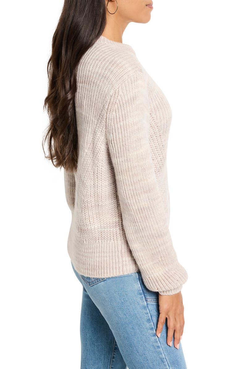 NIC+ZOE Party Mix Crewneck Sweater, Alternate, color, Neutral Multi