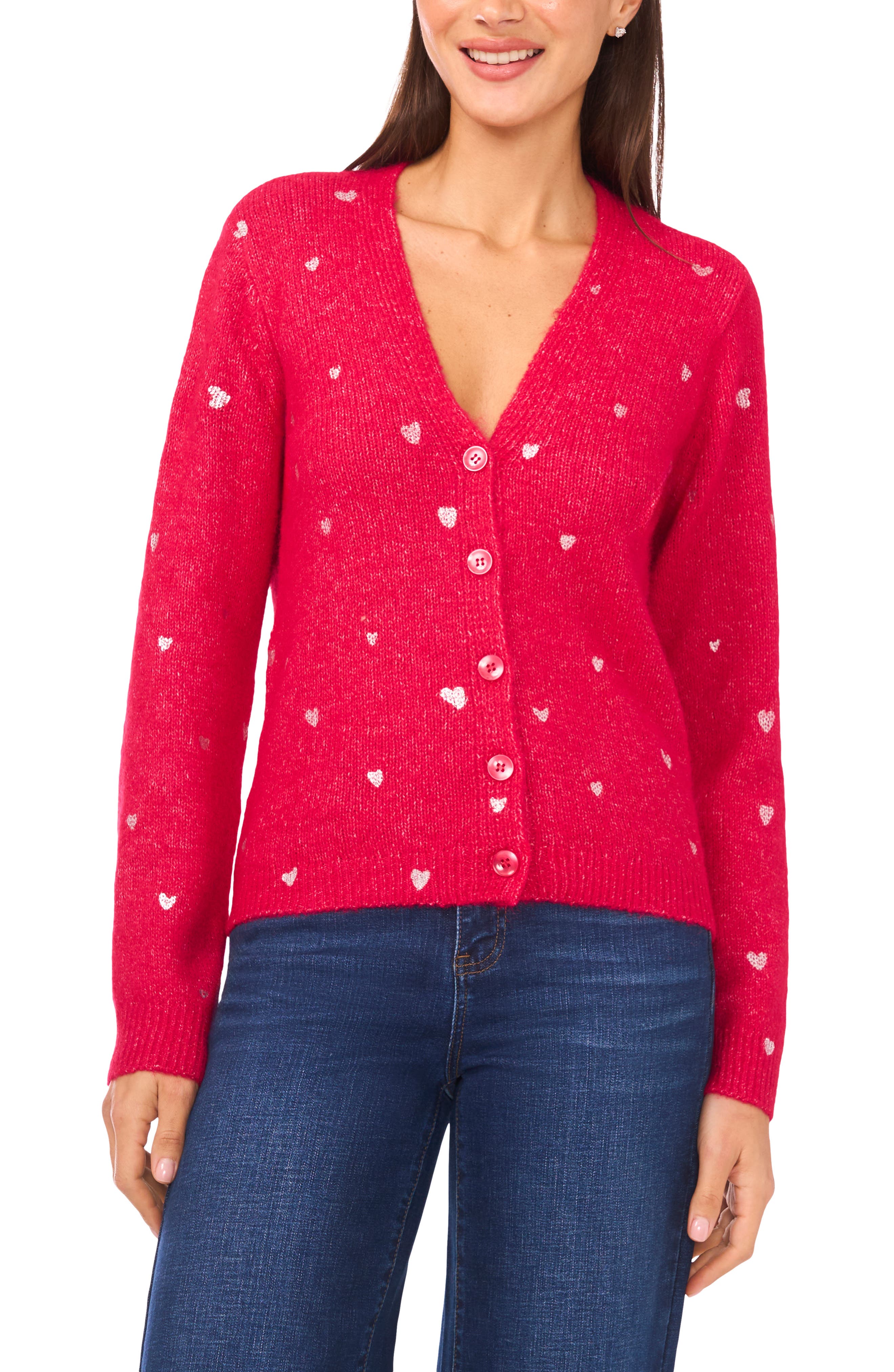Foil Heart Cardigan - image 3