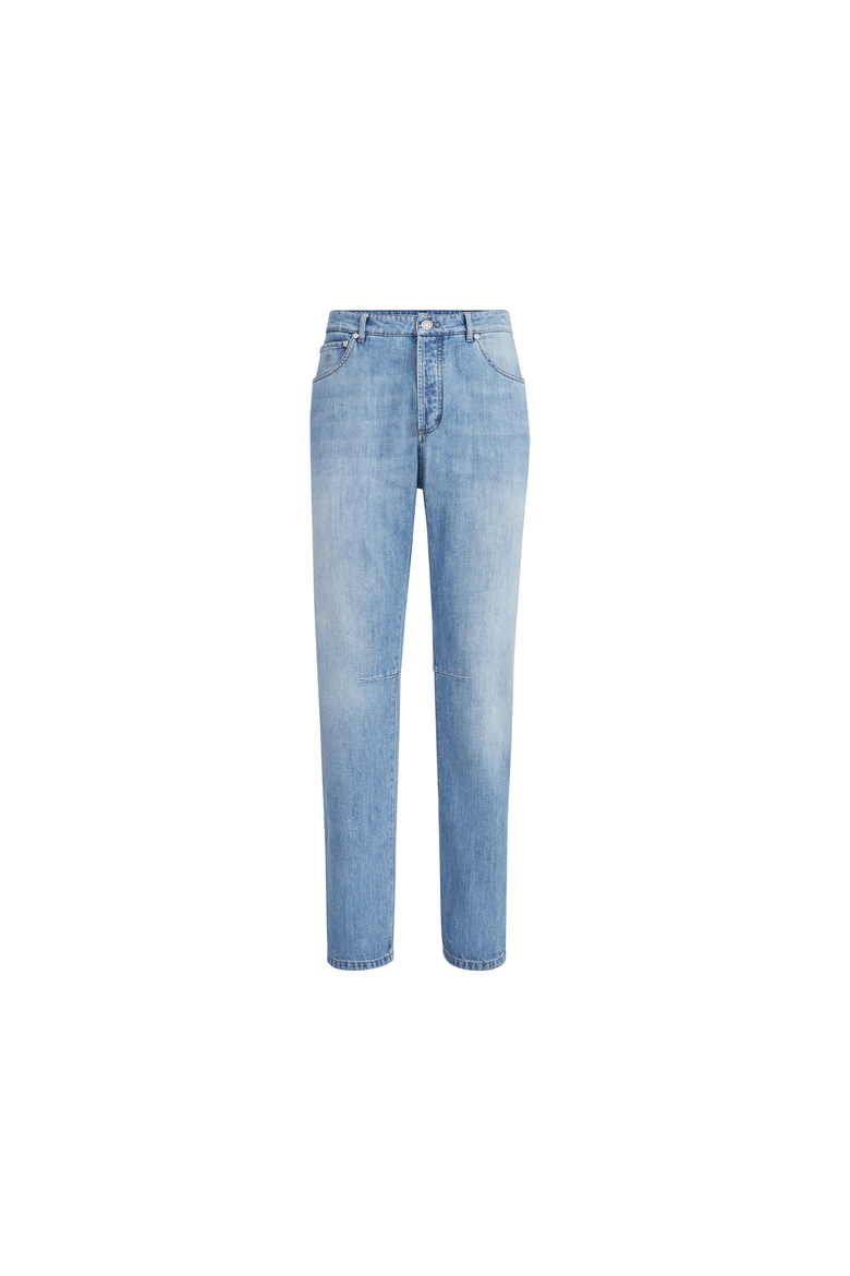 Lightweight denim five-pocket trousers, Alternate, color, Light Blue Denim