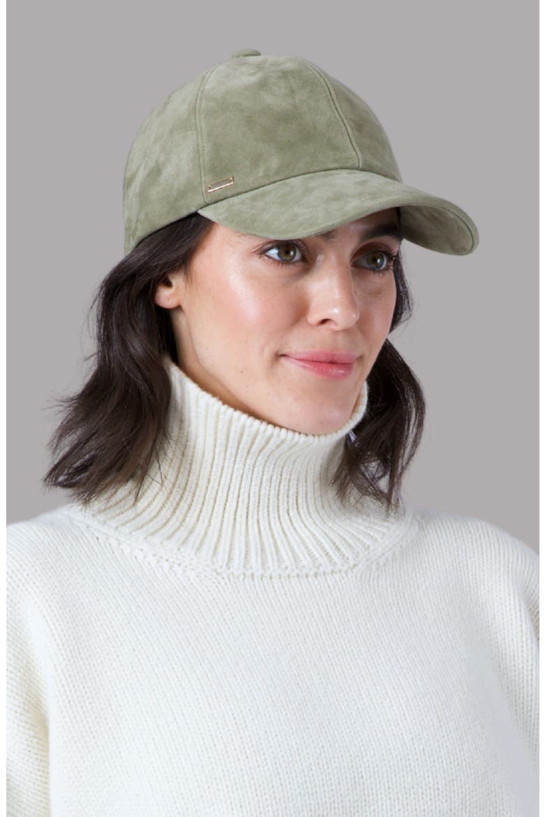 Lo Leather Baseball Cap, Alternate, color, KHAKI