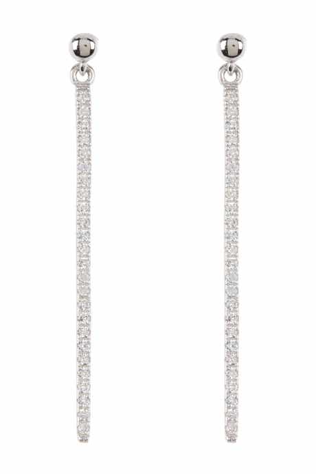 Adornia Swarovski Crystal Drop Bar Earrings