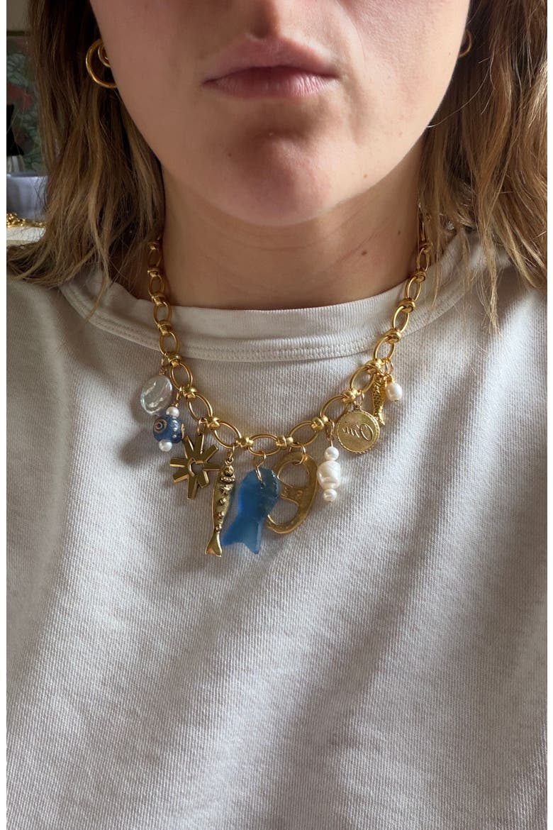 Mare Necklace, Alternate, color, Blue