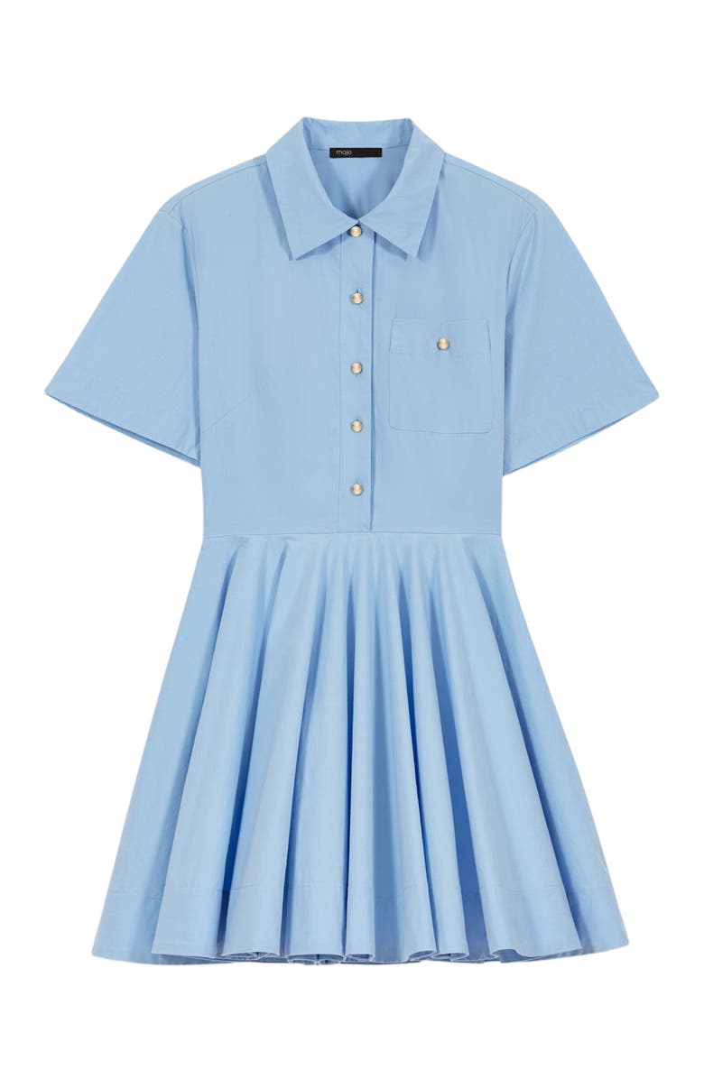 maje Flared shirt dress, Alternate, color, Blue Sky