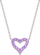 Lily Nily Open Heart Cubic Zirconia Pendant Necklace