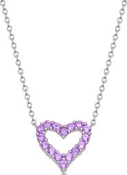 Lily Nily Open Heart Cubic Zirconia Pendant Necklace