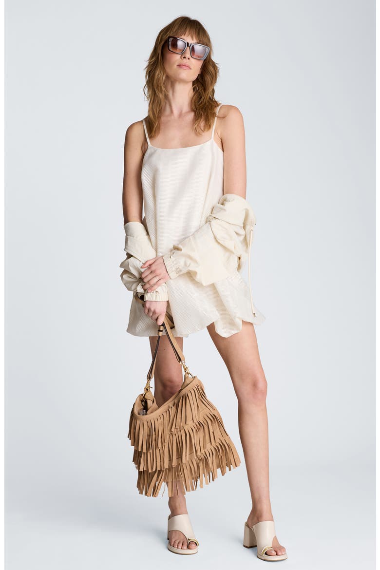 Bubble Hem Swing Minidress, Alternate, color, OYSTER