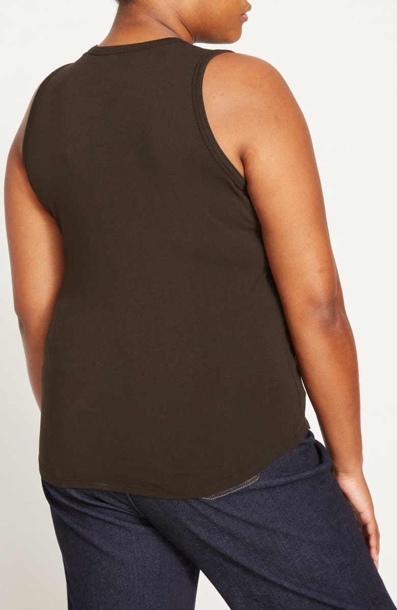 Universal Standard Cai Stretch Pima Cotton Tank, Alternate, color, Black