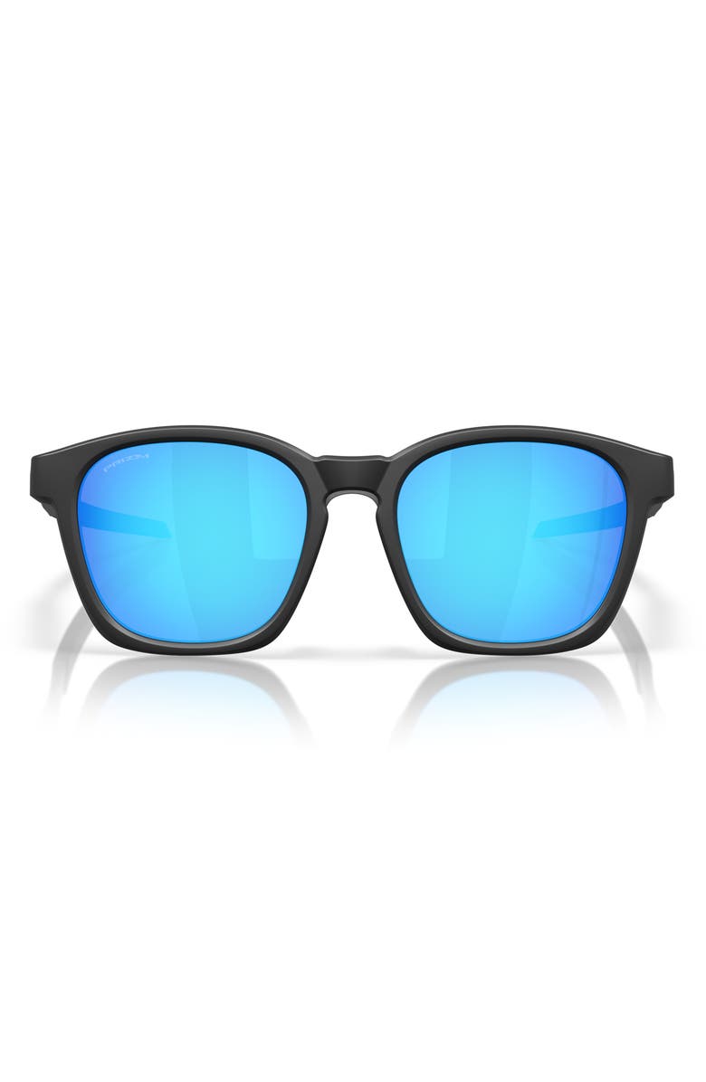 Oakley Gender Inclusive Shackle 52mm Square Sunglasses, Main, color, Matte Black / Prizm Sapphire