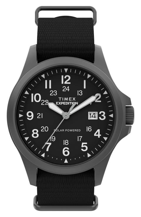 Expedition® North Field Post Solar Webbing Strap Watch