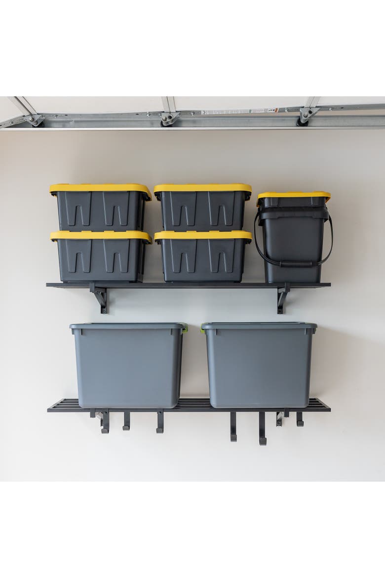 2' x 4' Bristol Garage Wall Mount Shelves -2-Pack, Alternate, color, Black
