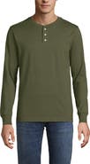 Lands' End Super-T Long Sleeve Henley Shirt