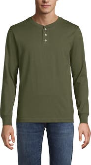 Lands' End Super-T Long Sleeve Henley Shirt