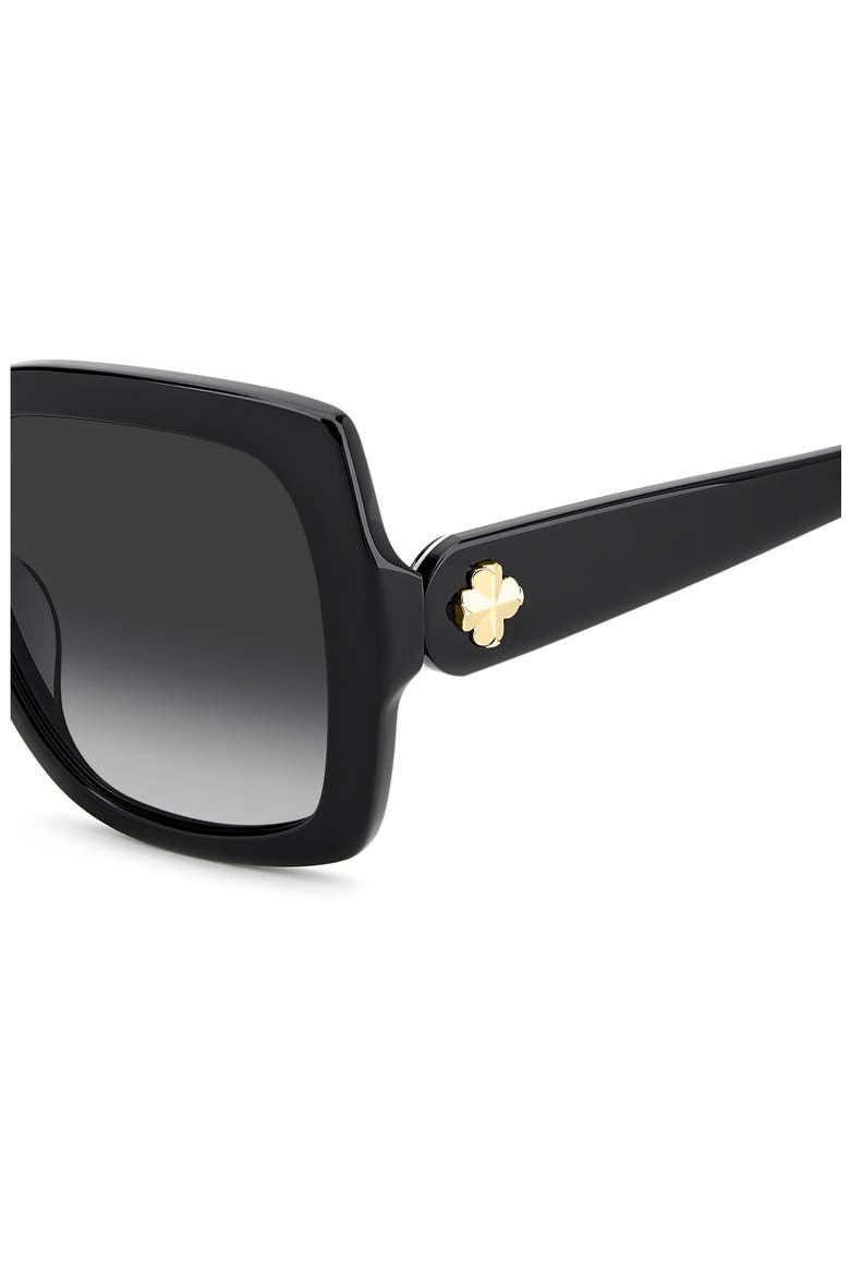 amaya 55mm polarized square sunglasses, Alternate, color, BLACK PATTERN BLACK/ GREY