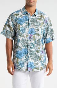 Tommy Bahama Fresco Blooms Short Sleeve Linen Button-Up Shirt