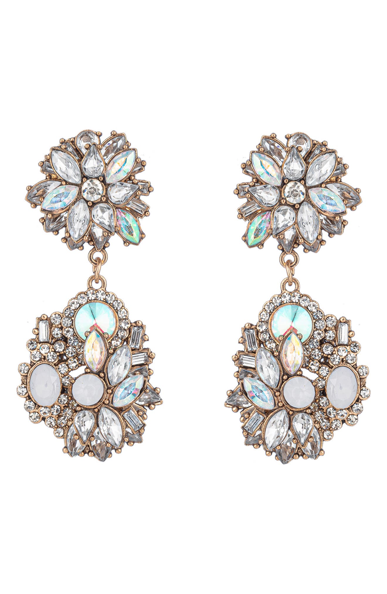 EYE CANDY LOS ANGELES Ivy White Drop Earrings