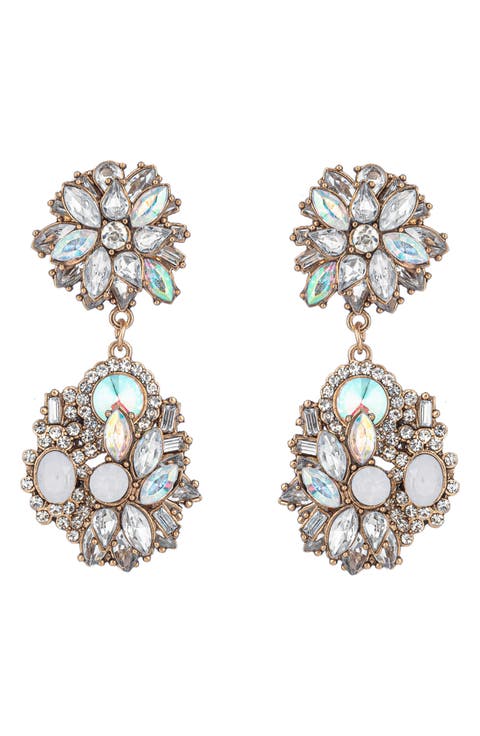 Ivy White Drop Earrings