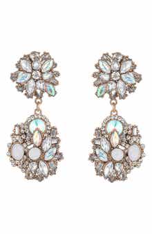 EYE CANDY LOS ANGELES Ivy White Drop Earrings