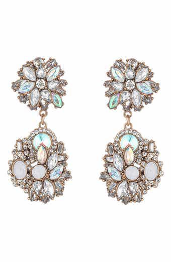 EYE CANDY LOS ANGELES Ivy White Drop Earrings