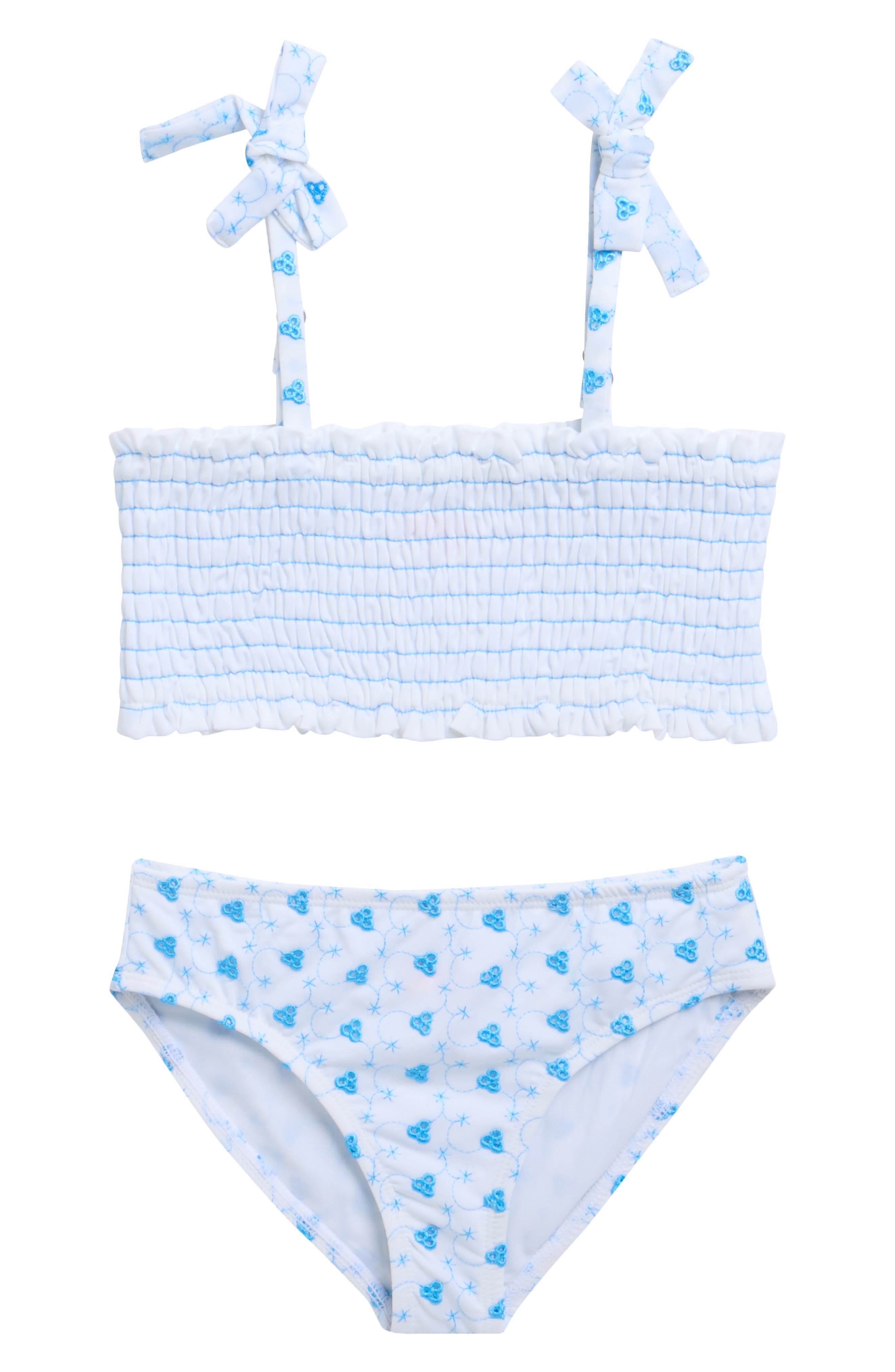 Miken Swim Kids' Smocked Two-Piece Swimsuit