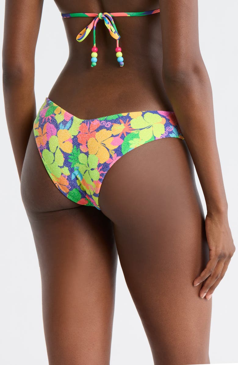 Kulani Kinis V-Cut Bikini Bottoms, Alternate, color, Neon Sunset