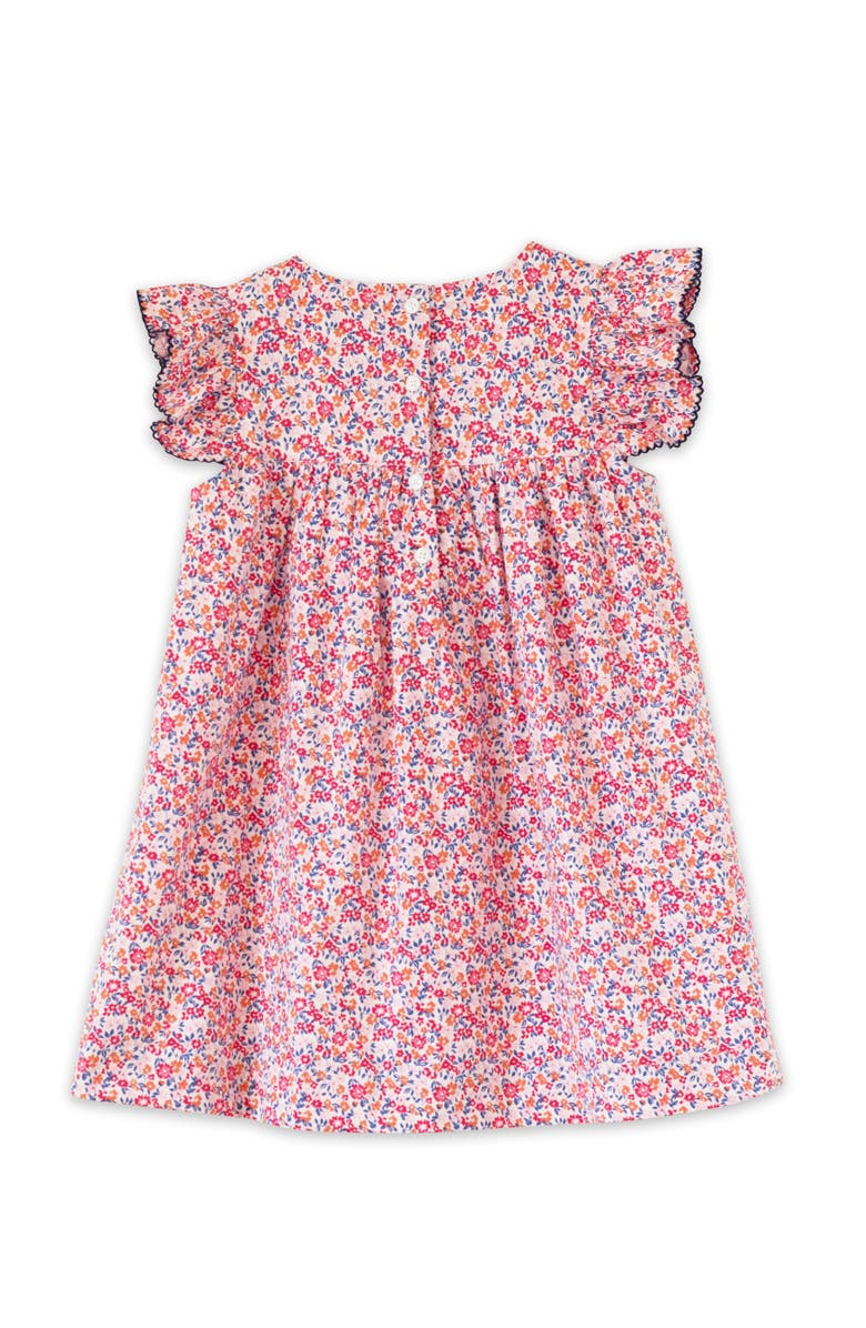 Beet World Girls Hannah Dress with Flutter Sleeves, Alternate, color, Red And Blue