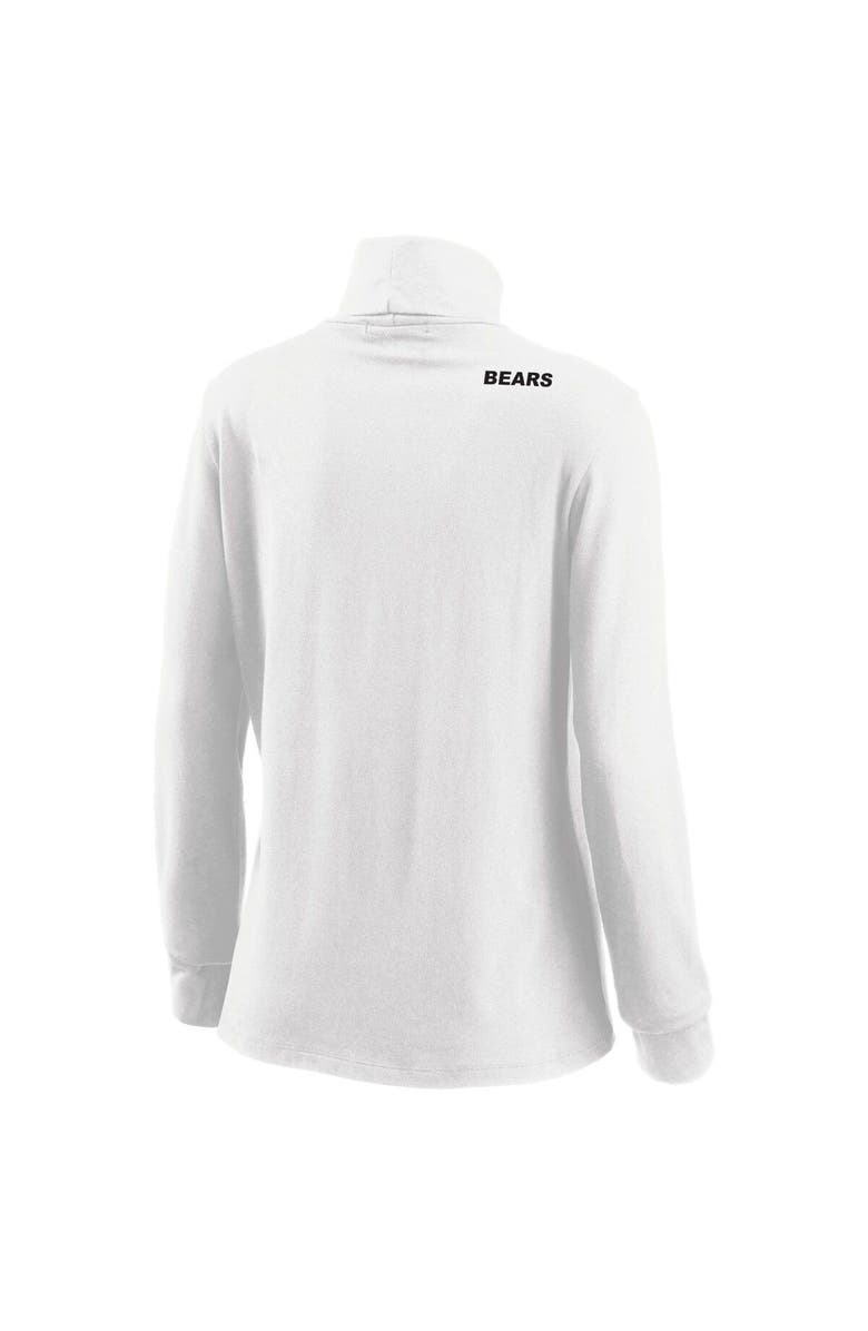 WEAR by Erin Andrews Women's WEAR by Erin Andrews White Chicago Bears Long Sleeve Tri-Blend Turtleneck T-Shirt, Alternate, color,