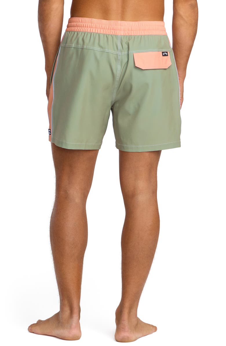 Billabong Dbah Panel Laybacks Swim Trunks, Alternate, color, Green Ash