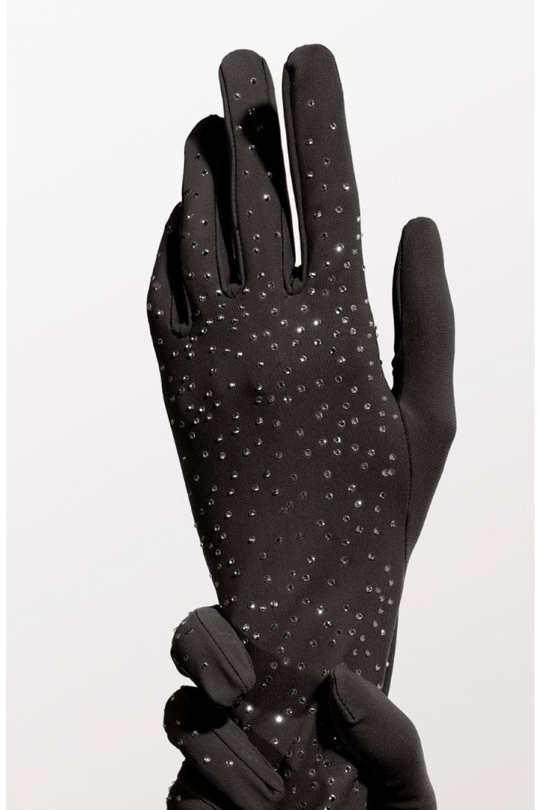 Grace Glove with Handset Crystals, Alternate, color, Black