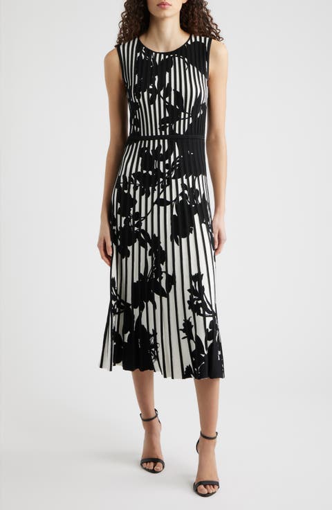 The Alma Floral Sleeveless Sweater Dress