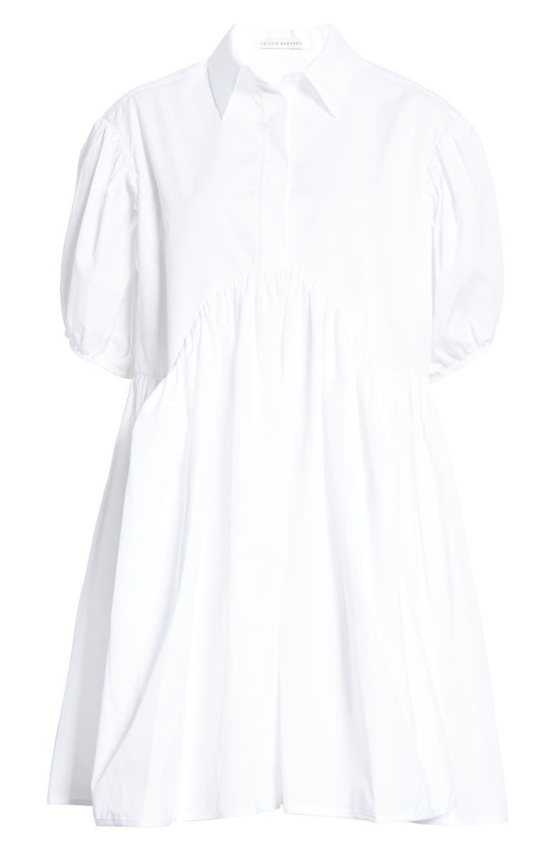 Cecilie Bahnsen Esther Puff Sleeve Cotton Poplin Dress, Alternate, color, 