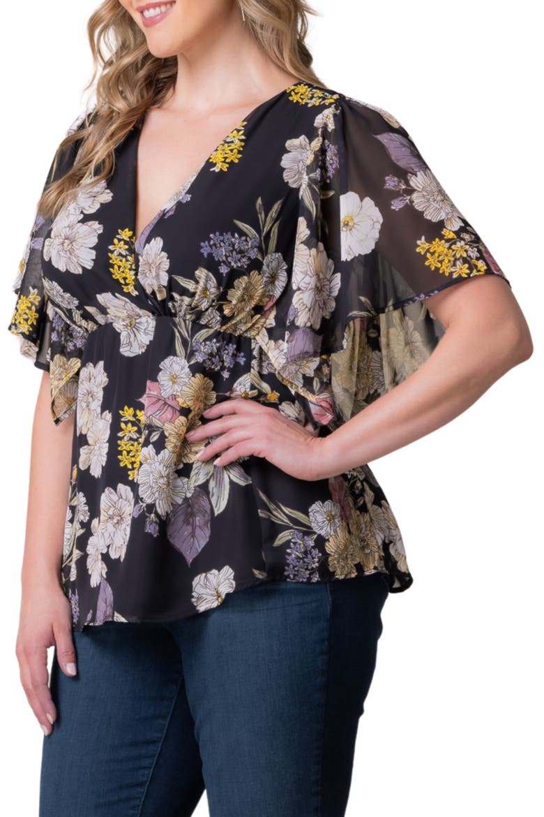 Seaside Serenade Top, Alternate, color, MIDNIGHT PEONY PRINT