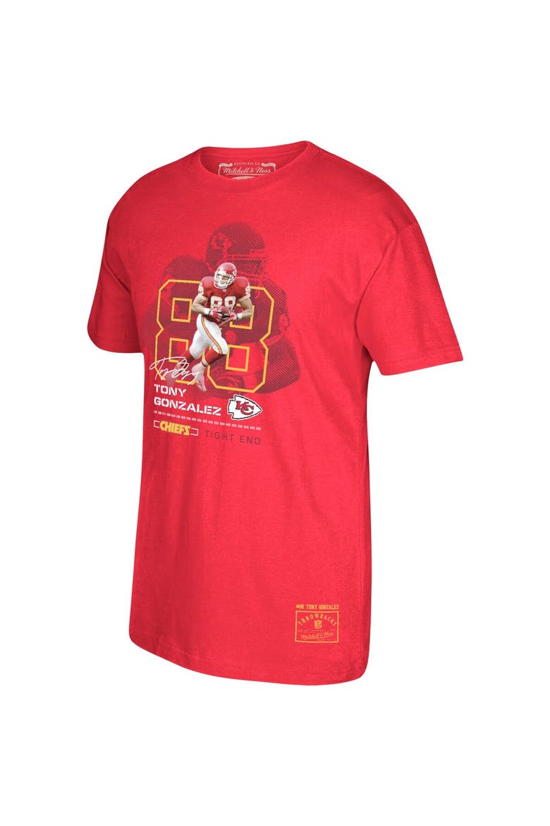 Men's Mitchell & Ness Tony Gonzalez Red Kansas City Chiefs Retired Player Graphic T-Shirt, Alternate, color, Red