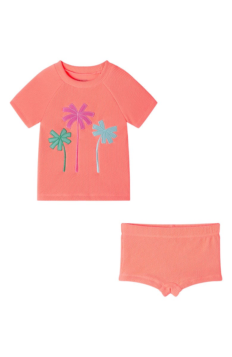 Andy & Evan Kids' Textured Rashguard Shirt & Shorts Set, Main, color,