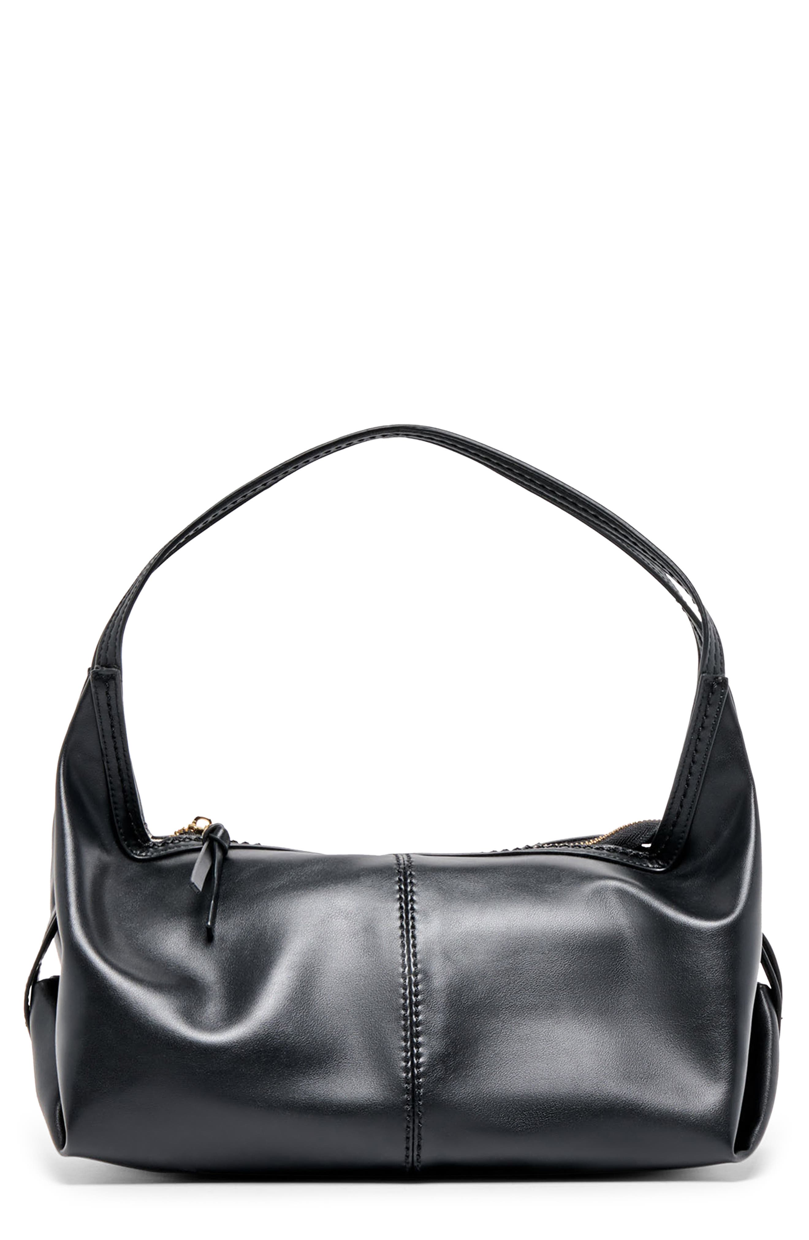 Dolce Vita Billy Leather Shoulder Bag, Main, color, Black