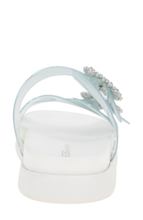 Bcbgeneration Jia Rhinestone Slide Sandal In Seafoam