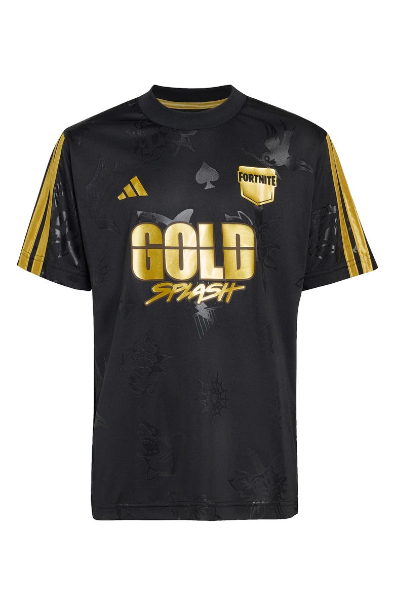 adidas Originals x Fortnite Kids' Midas Jersey, Main, color, Black