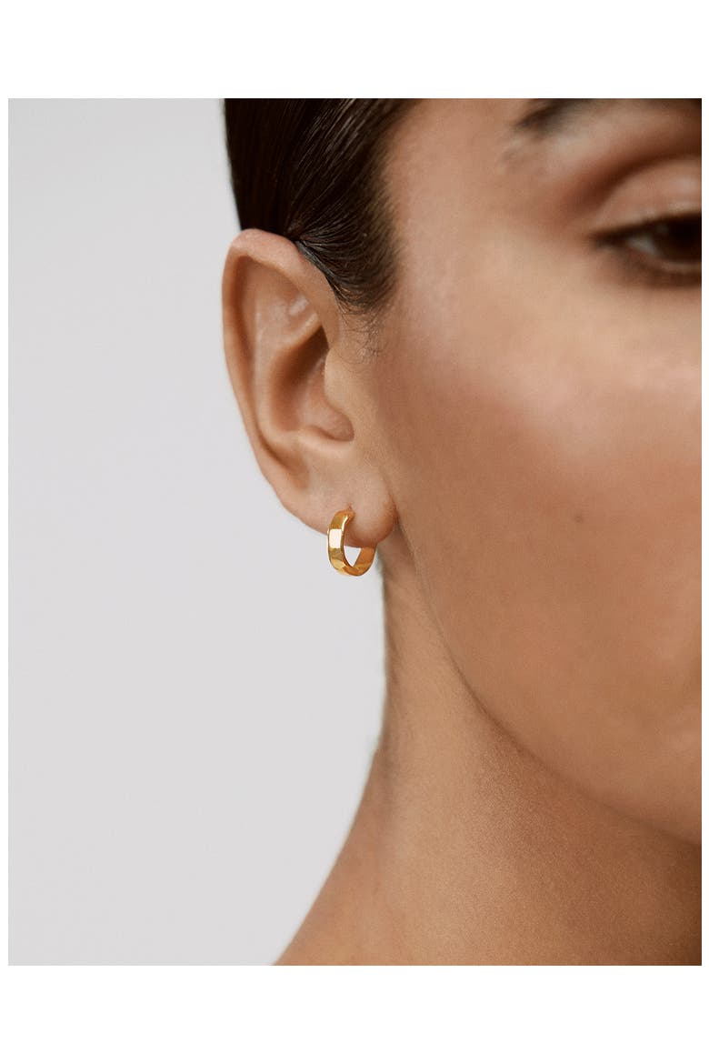 MV Siren™ Muse Wave Huggie Earrings, Alternate, color, GOLD