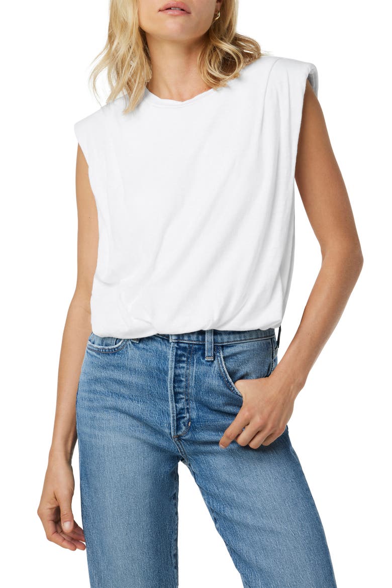 The Arden Sleeveless Cotton Blend Tank, Main, color, OPTIC WHITE