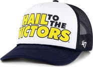 '47 Men's '47 White/Navy Michigan Wolverines Article Foam Front Trucker Hat