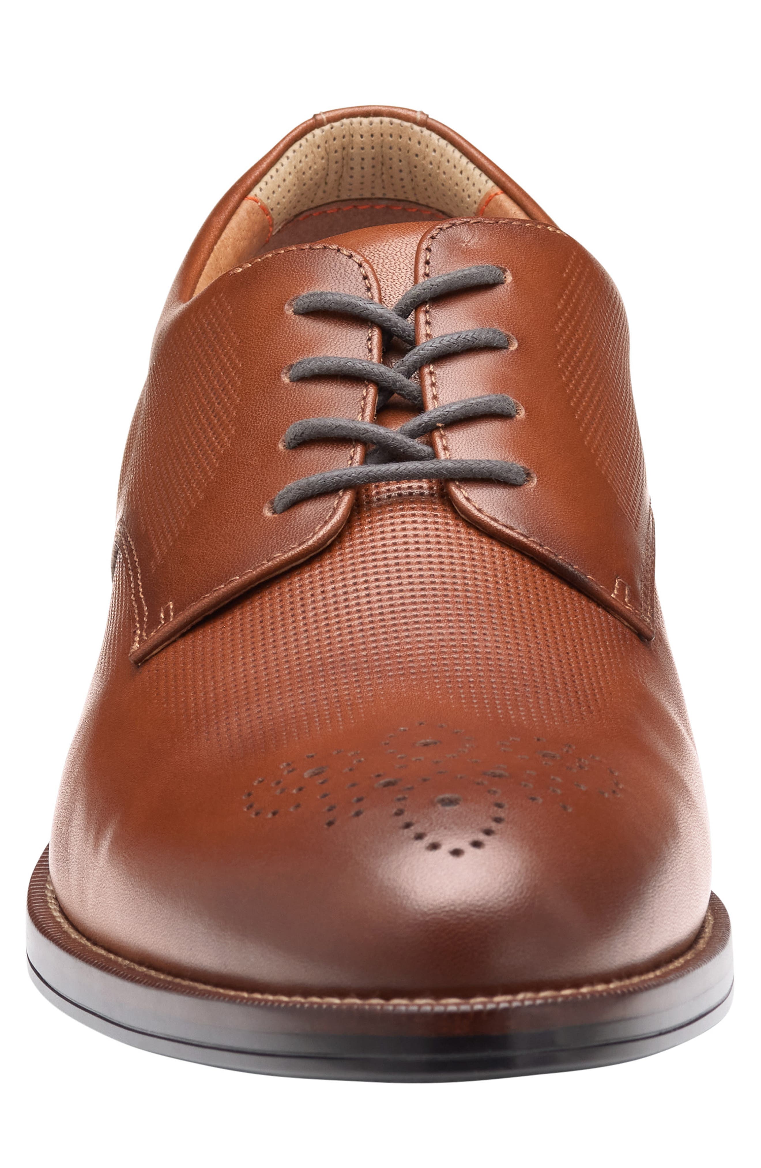 Copley XC+ Waterproof Plain Toe Derby, Alternate, color, COGNAC WATERPROOF FULL GRAIN