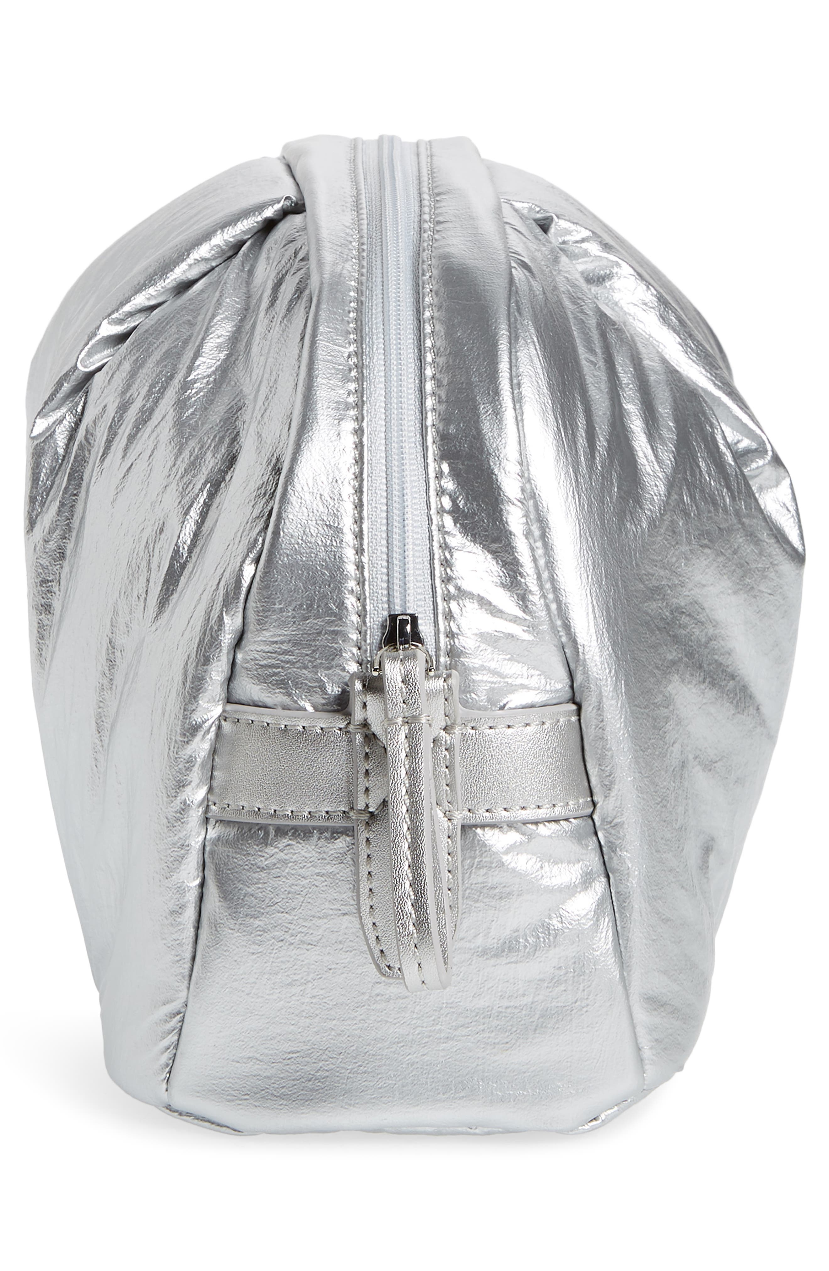 Medium Nimbus Water Resistant Nylon Pouch, Alternate, color, SILVER