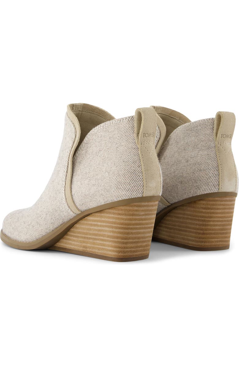 TOMS Kaia Wedge Bootie, Alternate, color, Natural Shimmer