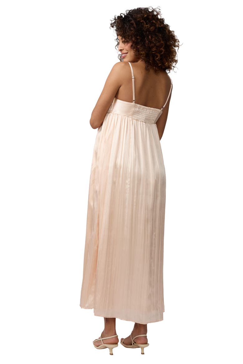 Satin Slip Maxi, Alternate, color, Peach