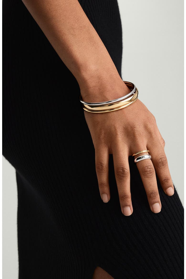 Duet Mixed Ring, Alternate, color, Gold, Silver