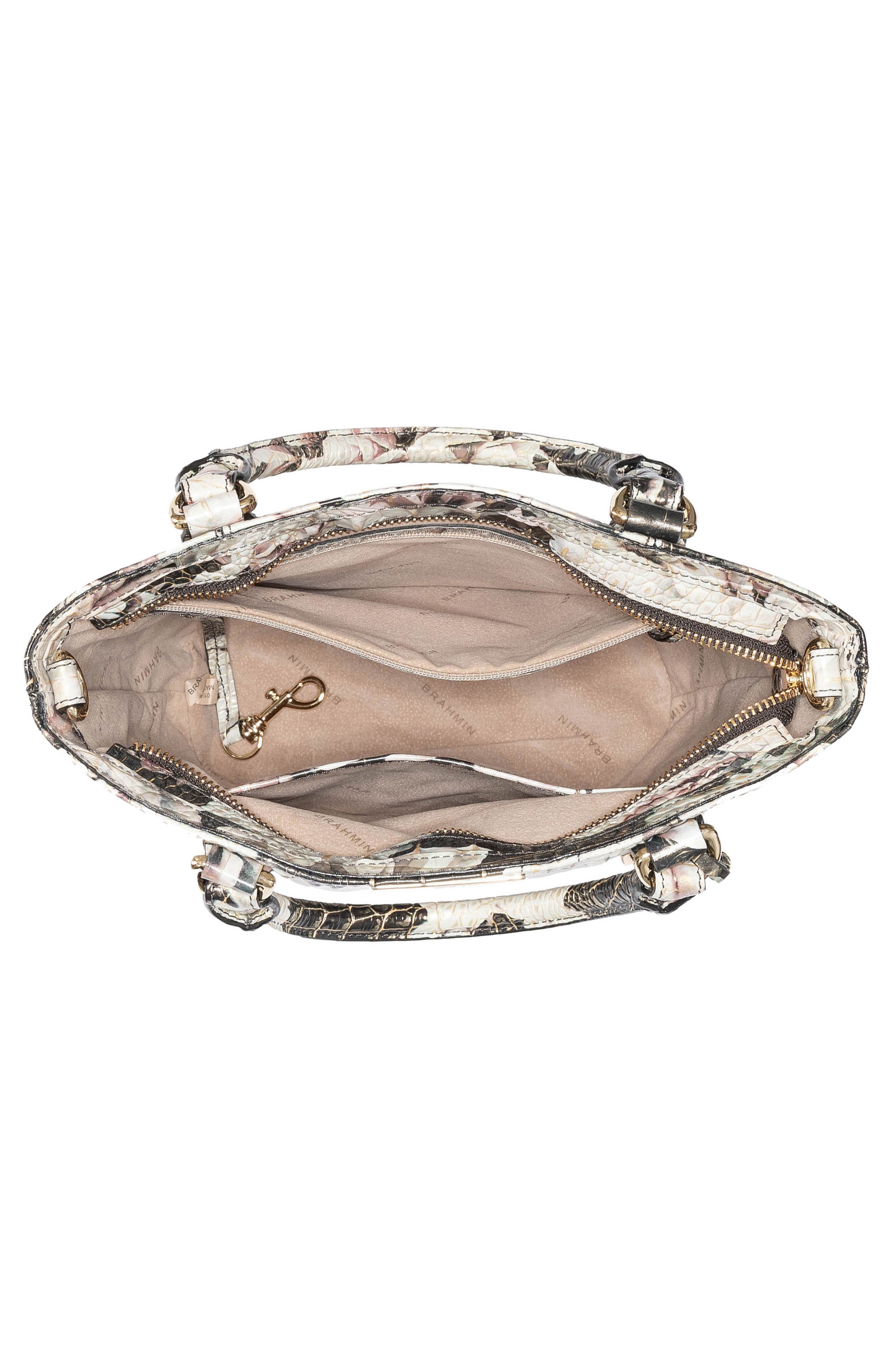 Brahmin Small Bowie Croc Embossed Leather Tote, Alternate, color, 